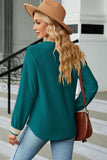 V-Neck Long Sleeve Blouse