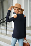Dropped Shoulder Long Sleeve Blouse