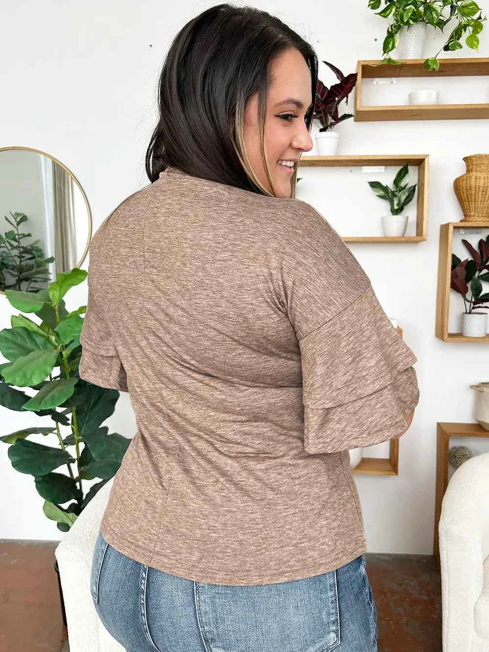 V-Neck Half Sleeve Blouse