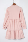 Notched Neck Tiered Dress