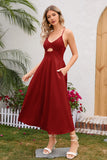 Crisscross Smocked Spaghetti Strap Dress