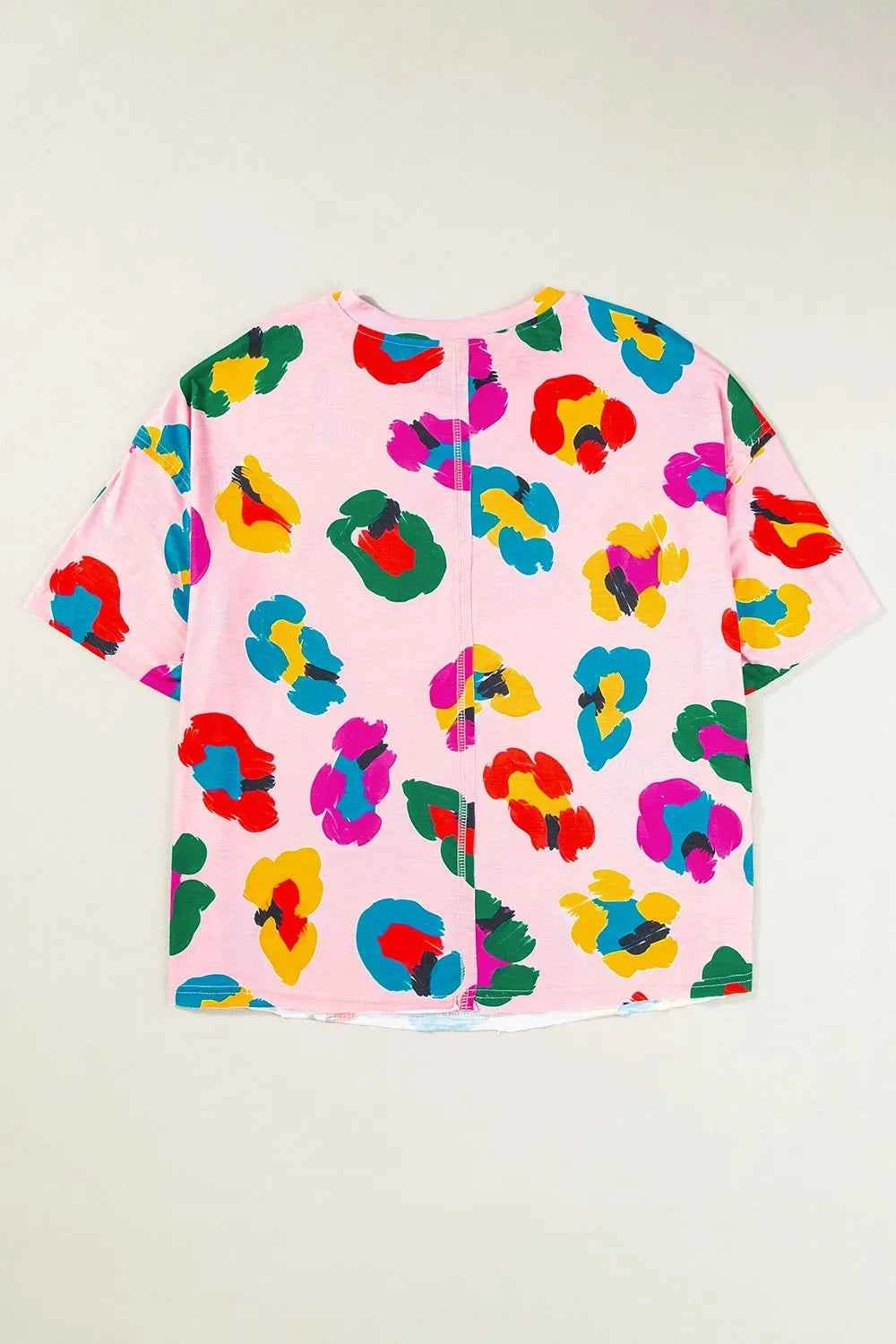 Printed Round Neck Half Sleeve Top
