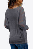 V-Neck Long Raglan Sleeve Top