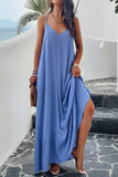 Devine Backless Maxi Cami Dress with Pockets
