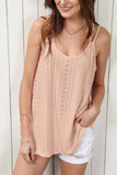 Eyelet Double Spaghetti Straps Cami