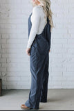 Square Neck Wide Strap Overalls
