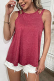 Perfee Cutout Round Neck Sleeveless Top