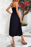 Perfee Spaghetti Strap Scoop Neck Midi Dress