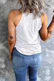 Sequin Coconut Tree Round Neck Tank