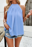 Devine Ruched Grecian Neck Tank