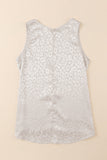 Leopard Round Neck Wide Strap Tank