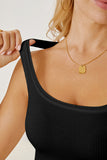 Square Neck Wide Strap Tank
