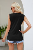 Contrast V-Neck Eyelet Tank