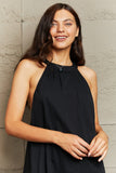Perfee Spliced Lace Round Neck Sleeveless Dress