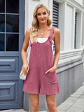 Lovelet Knotted Wide Strap Scoop Neck Overalls
