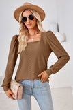 Square Neck Puff Sleeve Blouse