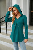 Long Sleeve Hooded Blouse