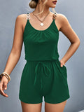 Scoop Neck Romper with Pockets