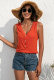 Ivy Lane Buttoned Deep V Tank