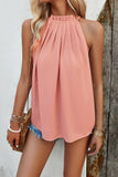 Devine Ruched Grecian Neck Tank