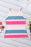 Striped Notched Neck Tank