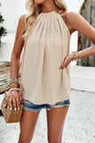 Devine Ruched Grecian Neck Tank