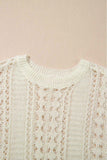 Hollow Out Drop Shoulder Sweater