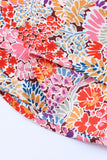 Floral Print Long Puff Sleeve Blouse