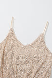 Sequin Spaghetti Strap Wide Leg Jumpsuit