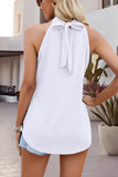Tied Cutout Grecian Neck Tank