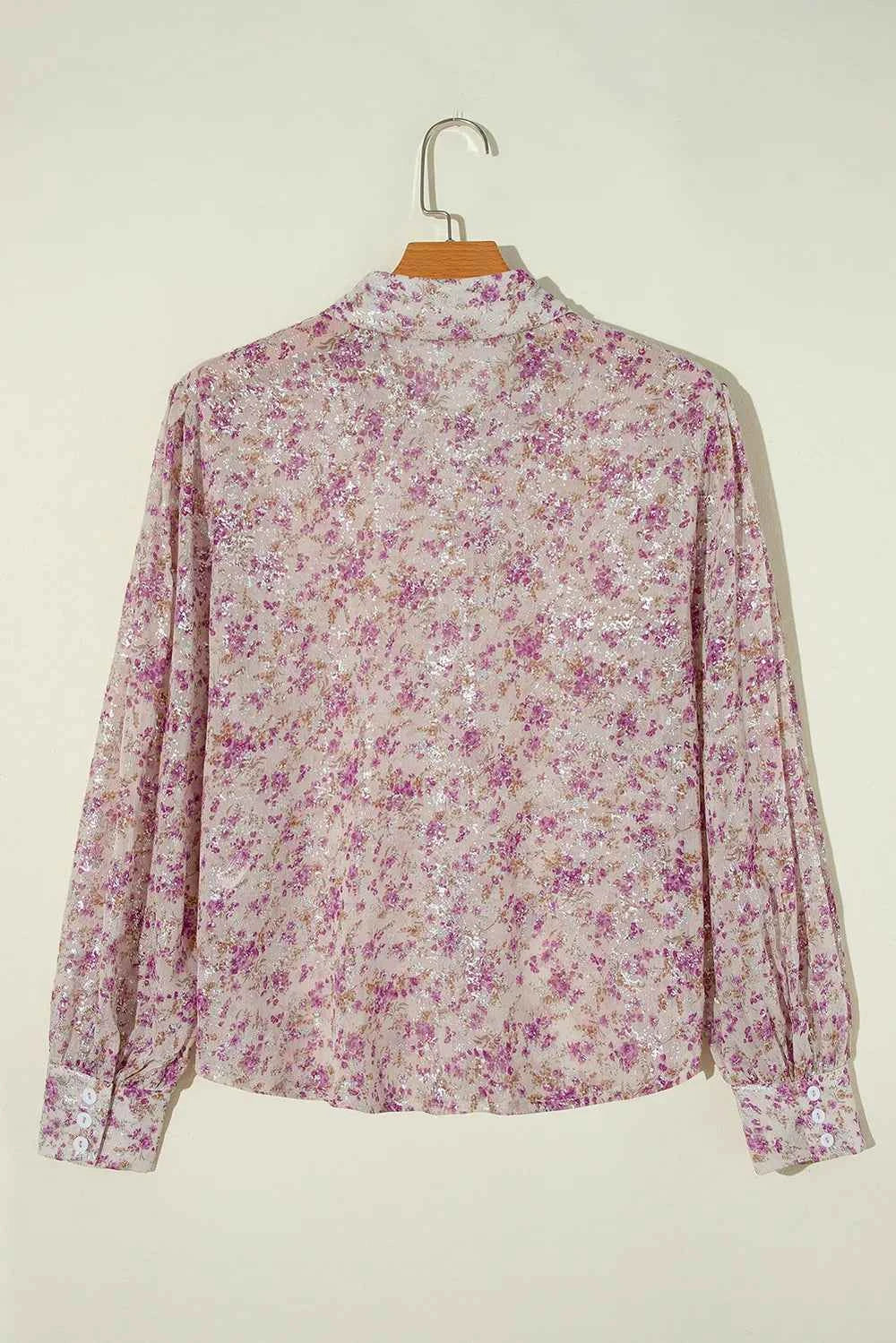 Printed Collared Neck Long Sleeve Shirt