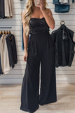 Sequin Tube Wide Leg Jumpsuit
