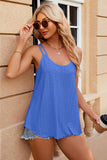Eyelet Scoop Neck Spaghetti Strap Cami