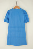 Pocketed V-Neck Short Sleeve Dress
