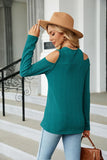 Dropped Shoulder Long Sleeve Blouse