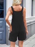Lovelet Knotted Wide Strap Scoop Neck Overalls