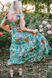 Tiered Ruffled Printed Sleeveless Dress