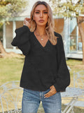 V-Neck Long Sleeve Blouse