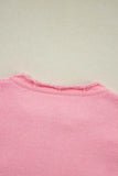 Daisy Notched Long Sleeve Sweater