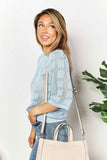 Mandy Ribbed Trim Round Neck Knit Top