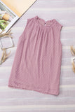 Frill Swiss Dot Round Neck Tank