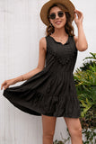 Ivy Lane Tassel Tie Lace Trim Sleeveless Dress