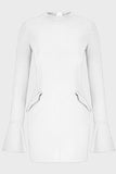 Mock Neck Long Sleeve Mini Dress