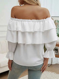 Devine Off-Shoulder Flounce Sleeve Blouse