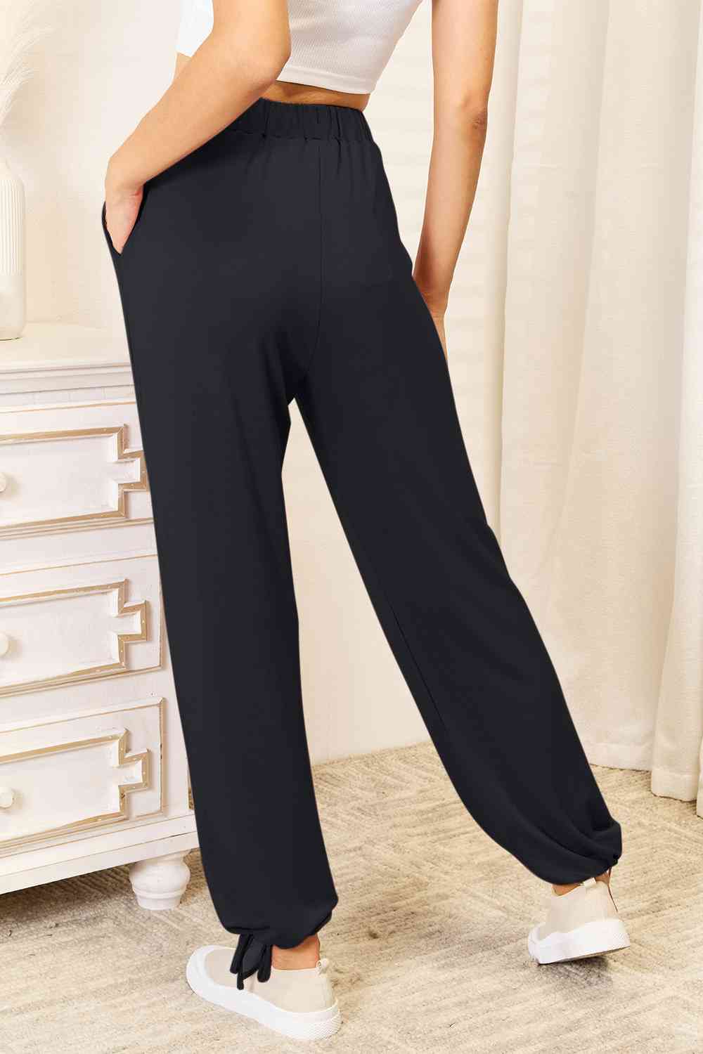 Basic Bae Full Size Soft Rayon Drawstring Waist Pants with Pockets elegancydose