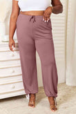 Basic Bae Full Size Soft Rayon Drawstring Waist Pants with Pockets elegancydose