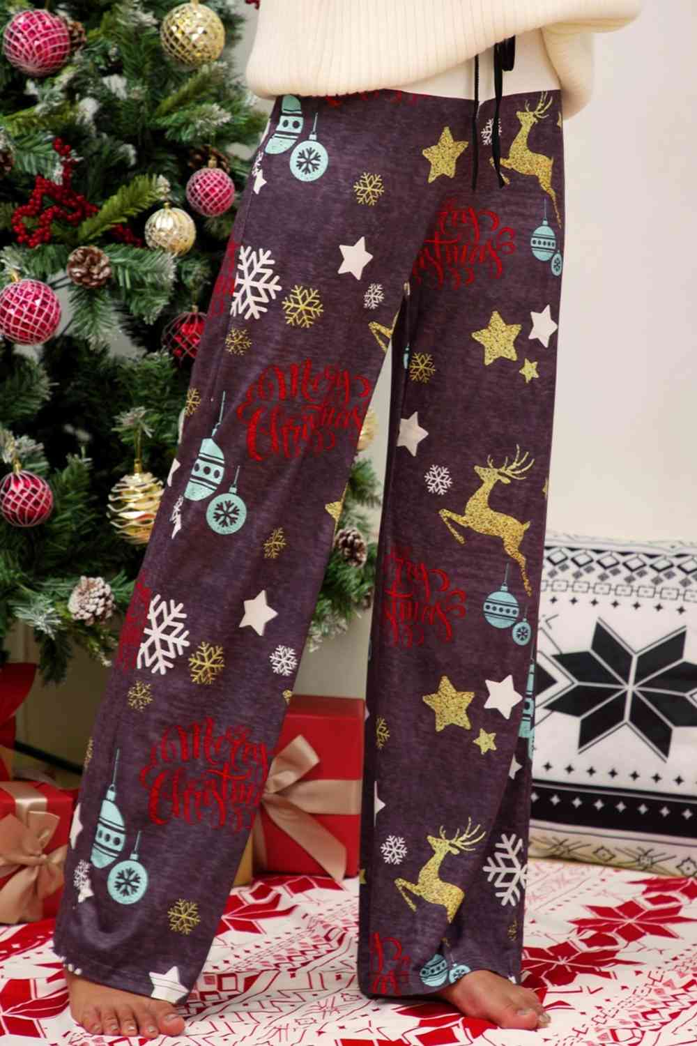 Christmas Straight Leg Pants elegancydose