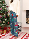 Christmas Straight Leg Pants elegancydose