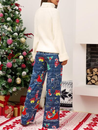 Christmas Straight Leg Pants elegancydose