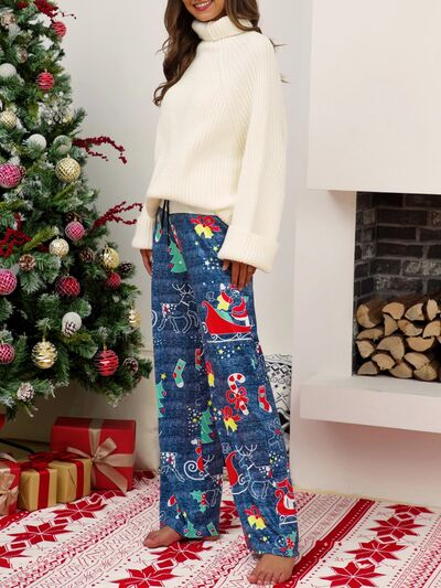 Christmas Straight Leg Pants elegancydose
